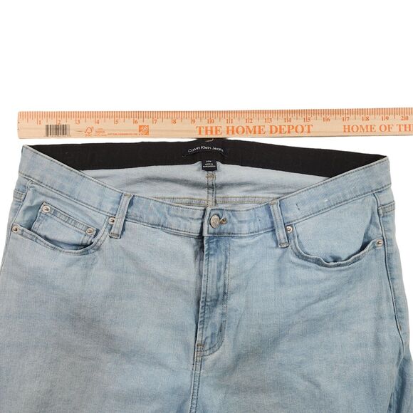 CALVIN KLEIN Jeans High Rise Straight Womens Plus Size 20W Distressed - Picture 6 of 7